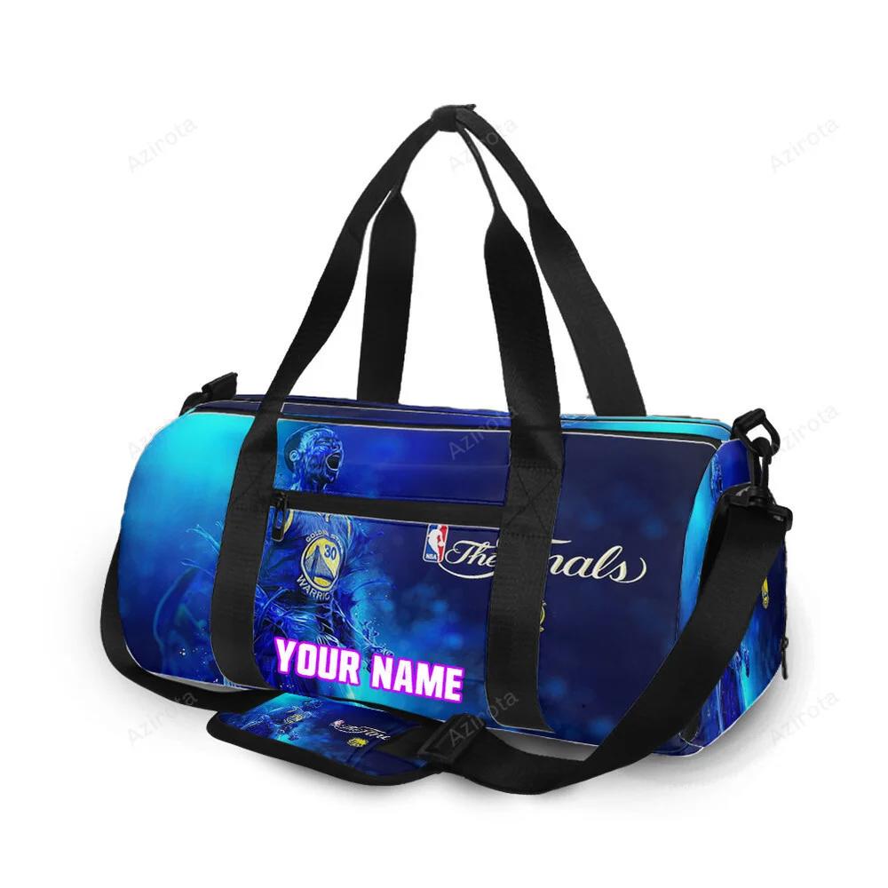 Golden state warriors stephen curry 30 water texture personalized name travel bag gym bag 760 Travel Bag