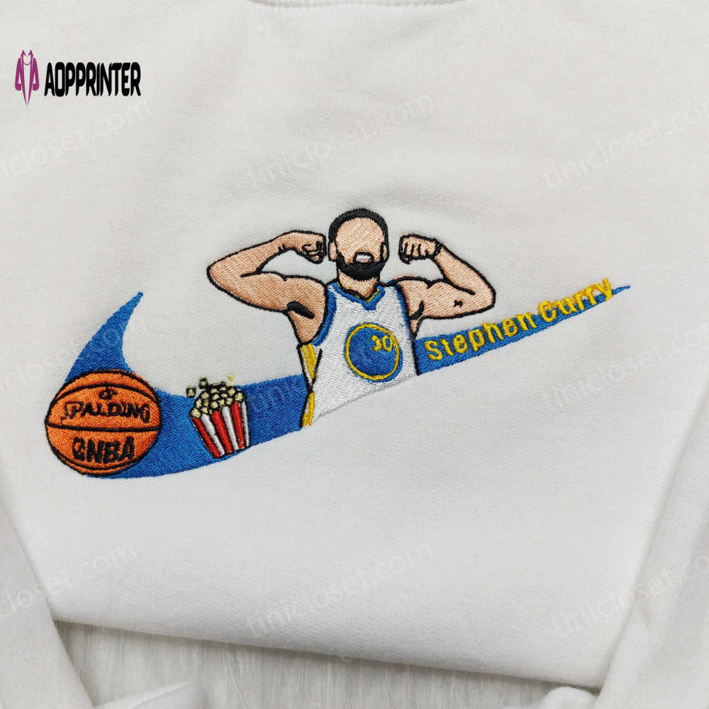 Golden state warriors stephen curry embroidery sweatshirt – nike custom hoodie for fans Embroidered Shirt