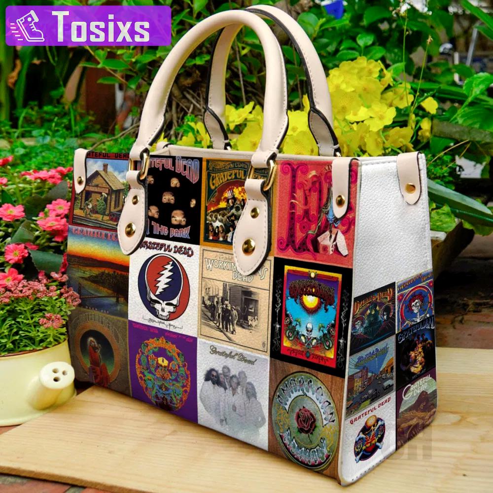 Grateful dead 1 leather handbag 3398 Women Leather Hand Bag