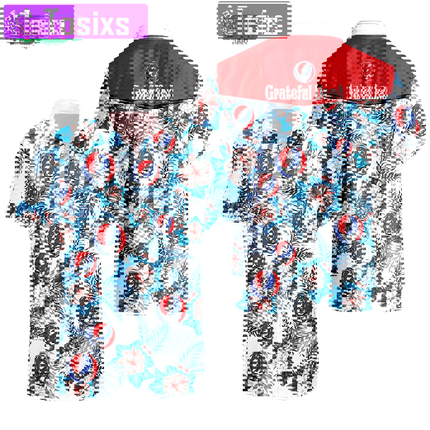 Grateful dead rock band hawaiian shirt Hawaii Shirt Shorts & Flip Flops