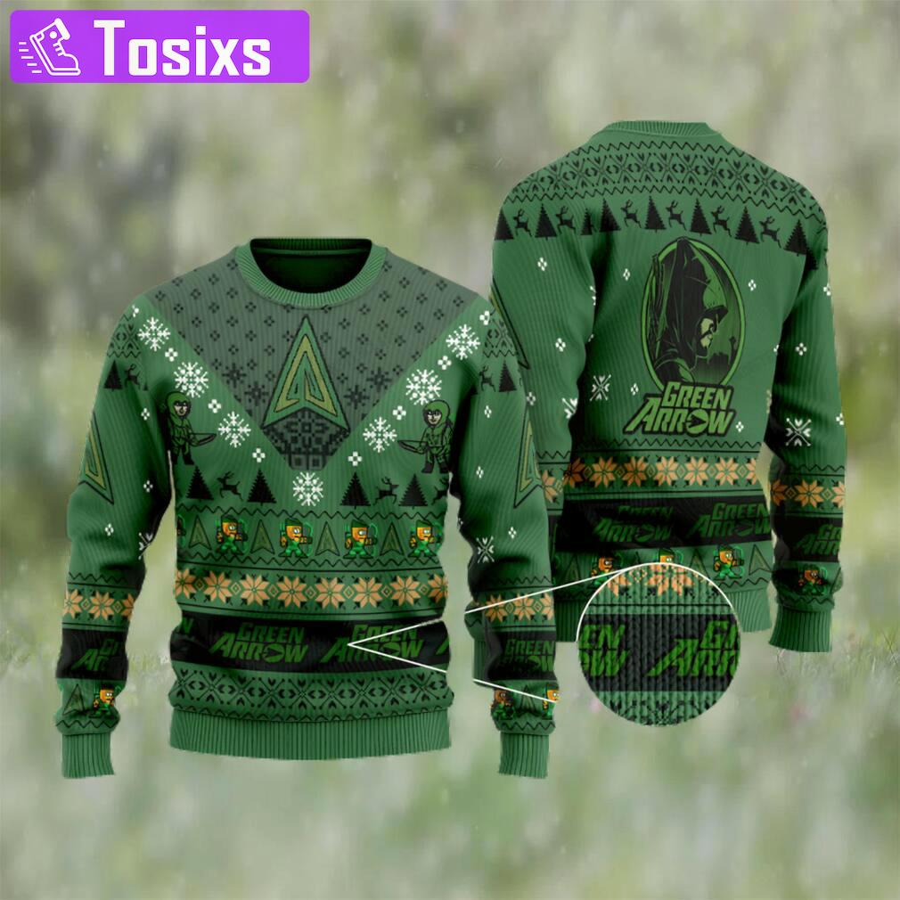 Green arrow ugly christmas sweater Christmas Ugly Sweater