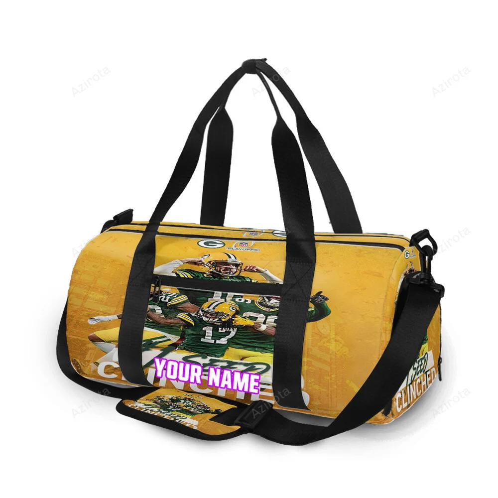 Green bay packers no1 seed personalized name travel bag gym bag 420 Travel Bag