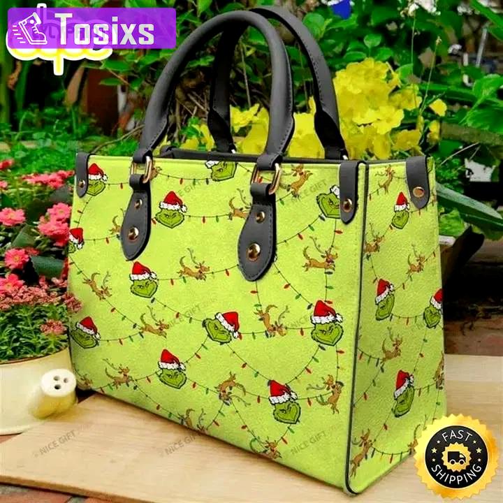 Grinch christmas new leather handbag 2662 Women Leather Hand Bag