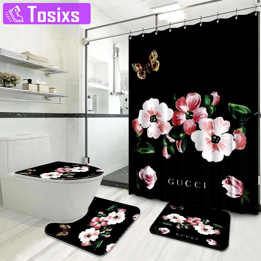 Gucci bathroom set home decor luxury fashion brand hypebeast bath mat Bathroom Set