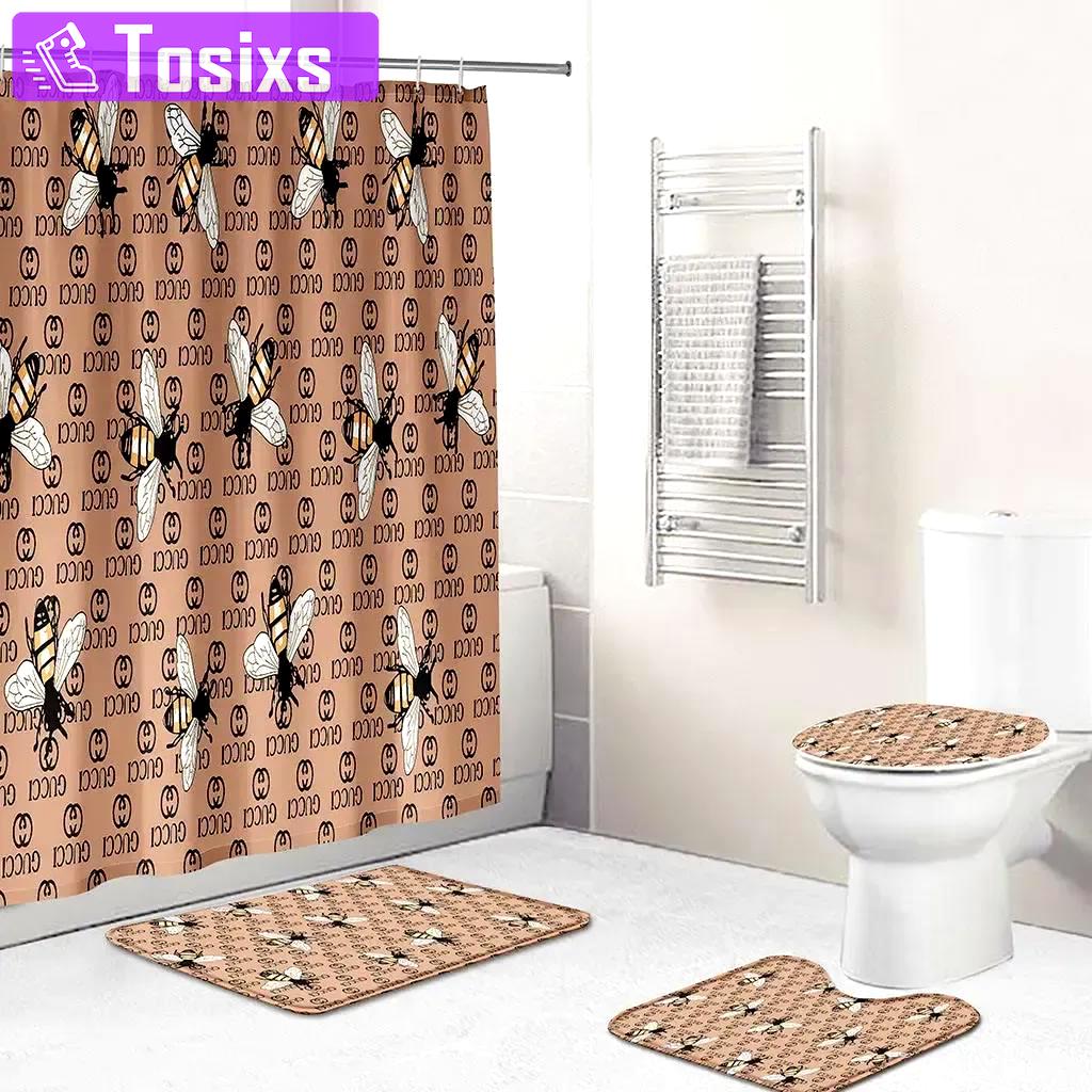 Gucci bathroom sets luxury fashion brand bath mat hypebeast home decor Bathroom Set