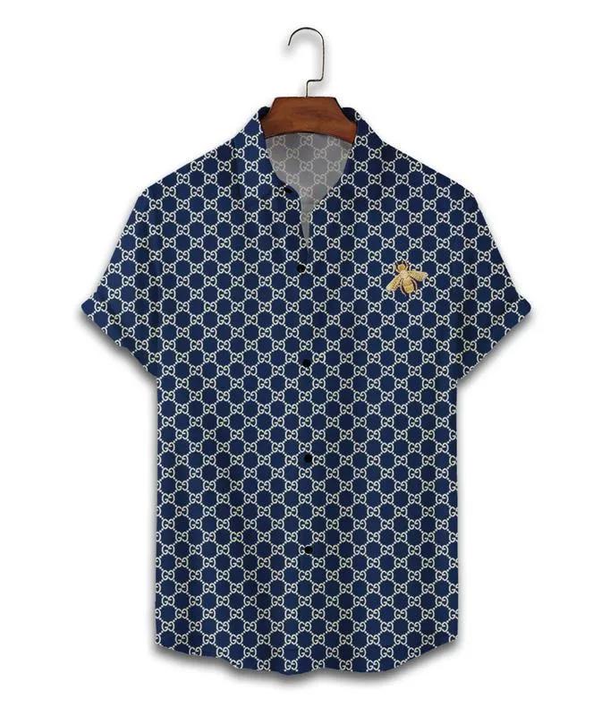 Gucci bee blue luxury brand premium fashion hawaii shirt for men 14 hawaii shirt Hawaii Shirt Shorts & Flip Flops