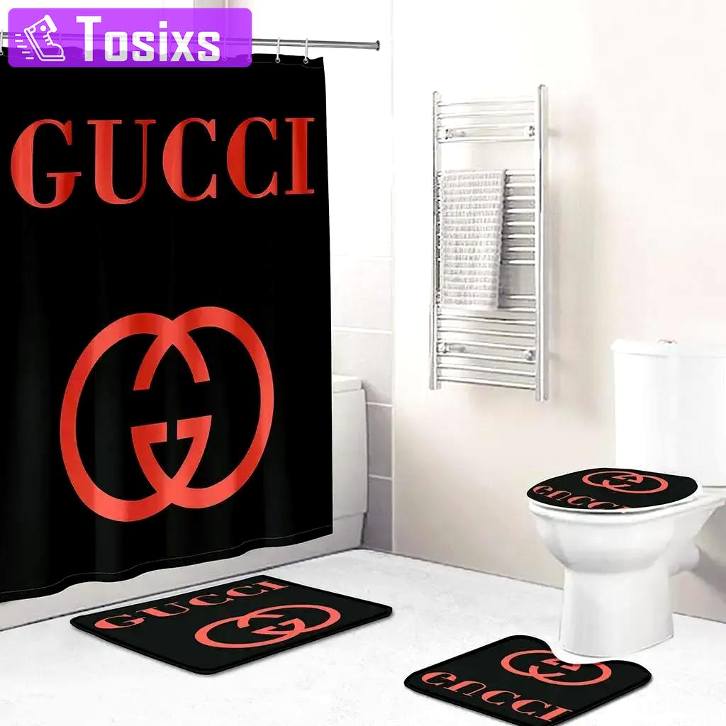 Gucci home decor bathroom sets bath mat luxury fashion brand hypebeast Bathroom Set