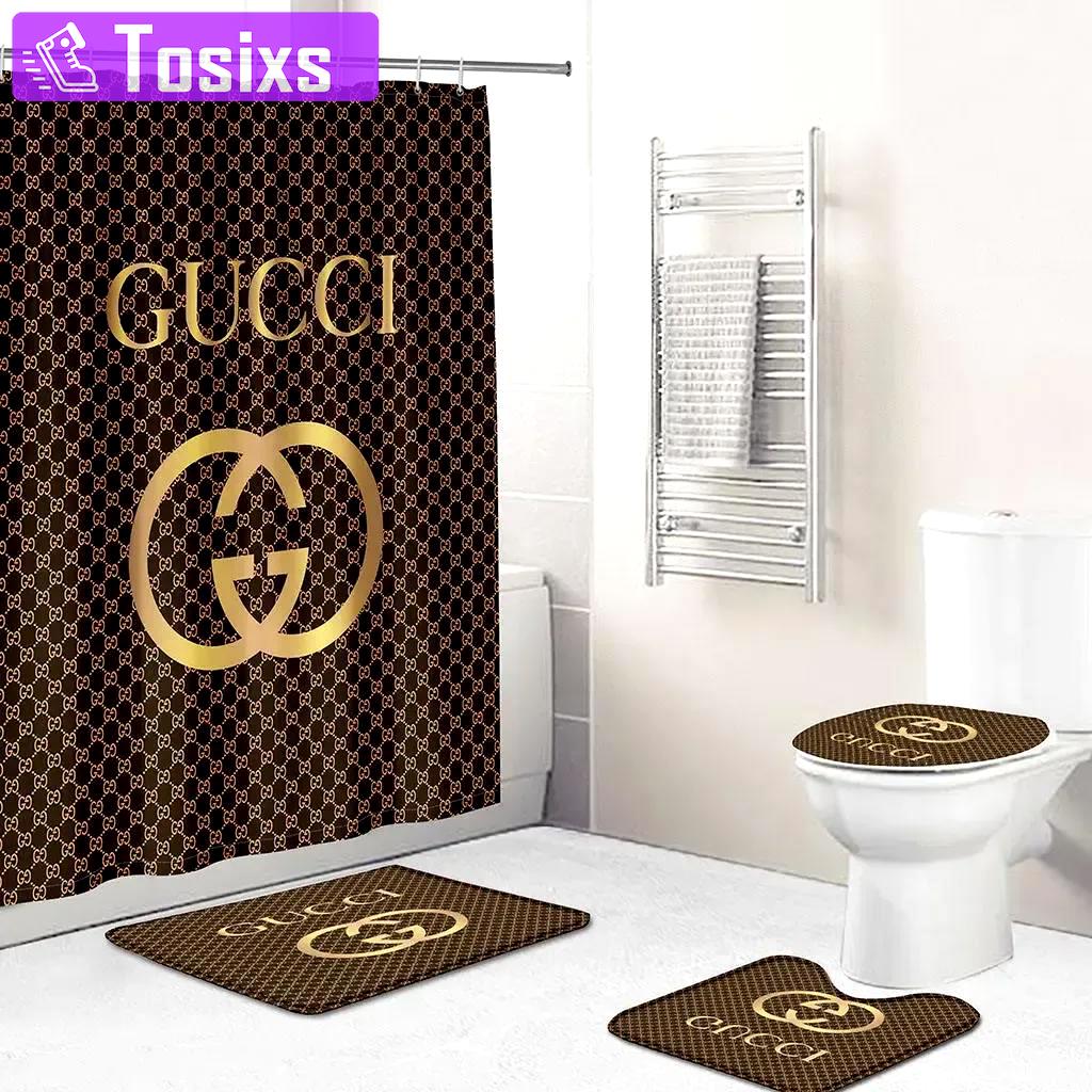 Gucci home decor bathroom sets hypebeast luxury fashion brand bath mat Bathroom Set