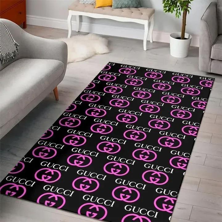 Gucci limited edition logo type 1054. Upgrade Your Living Room with Luxury Home Decor: Area Carpets, Floor Decor, Door Mats, and Hot Gift Items with style a High-End Fashion Brand Rectangle Rug