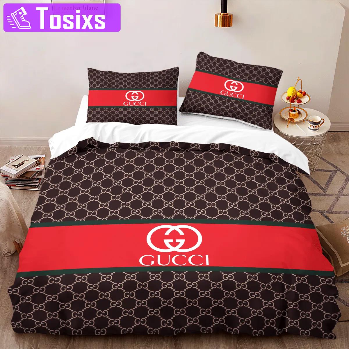 Gucci limited edition luxury brand high-end bedding sets, bedroom decor , thanksgiving decorations for home best luxury bed sets gift thankgivings and christmas Bedding Sets