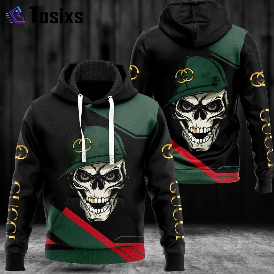 Gucci skull unisex hoodie for men women luxury brand clothing clothes outfit Hoodie 3D
