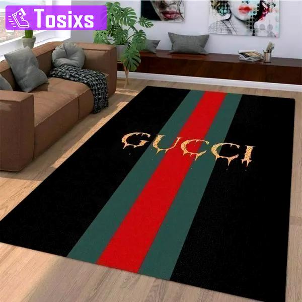 Gucci stripe logo type 36. Upgrade Your Living Room with Luxury Home Decor: Area Carpets, Floor Decor, Door Mats, and Hot Gift Items with style a High-End Fashion Brand Rectangle Rug