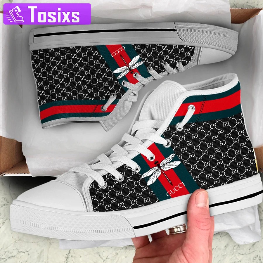 Gucci white black high top canvas shoes sneakers hot best for men women hot 2023 27 High Top Canvas Shoes