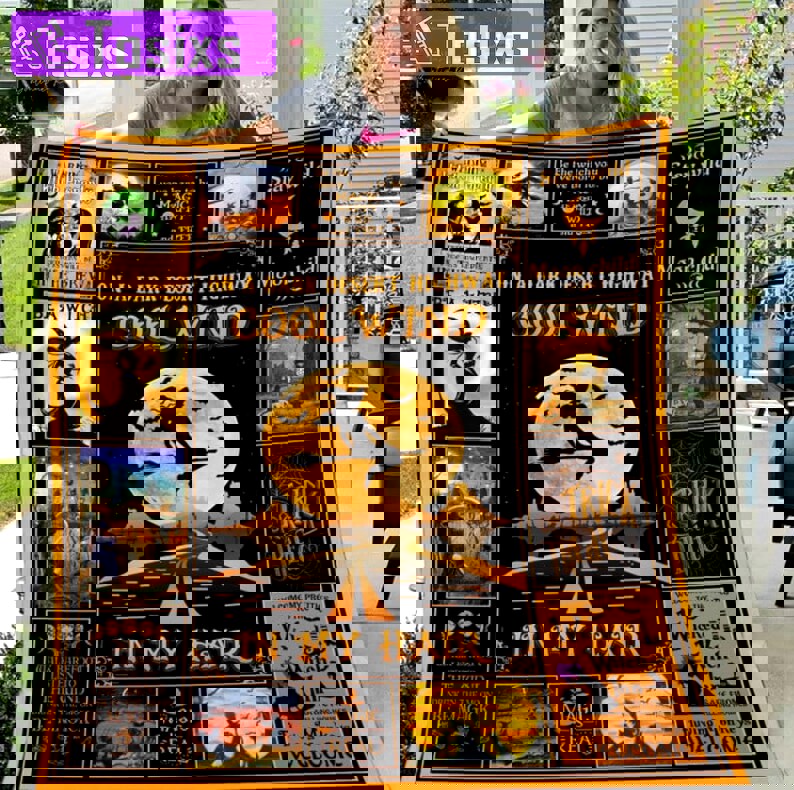 Halloween decorations a dark desert highway cool wind in my hair fleece blanket, mink sherpa blanket, halloween blanket, halloween gift idea, witch blanket Quilt Blanket