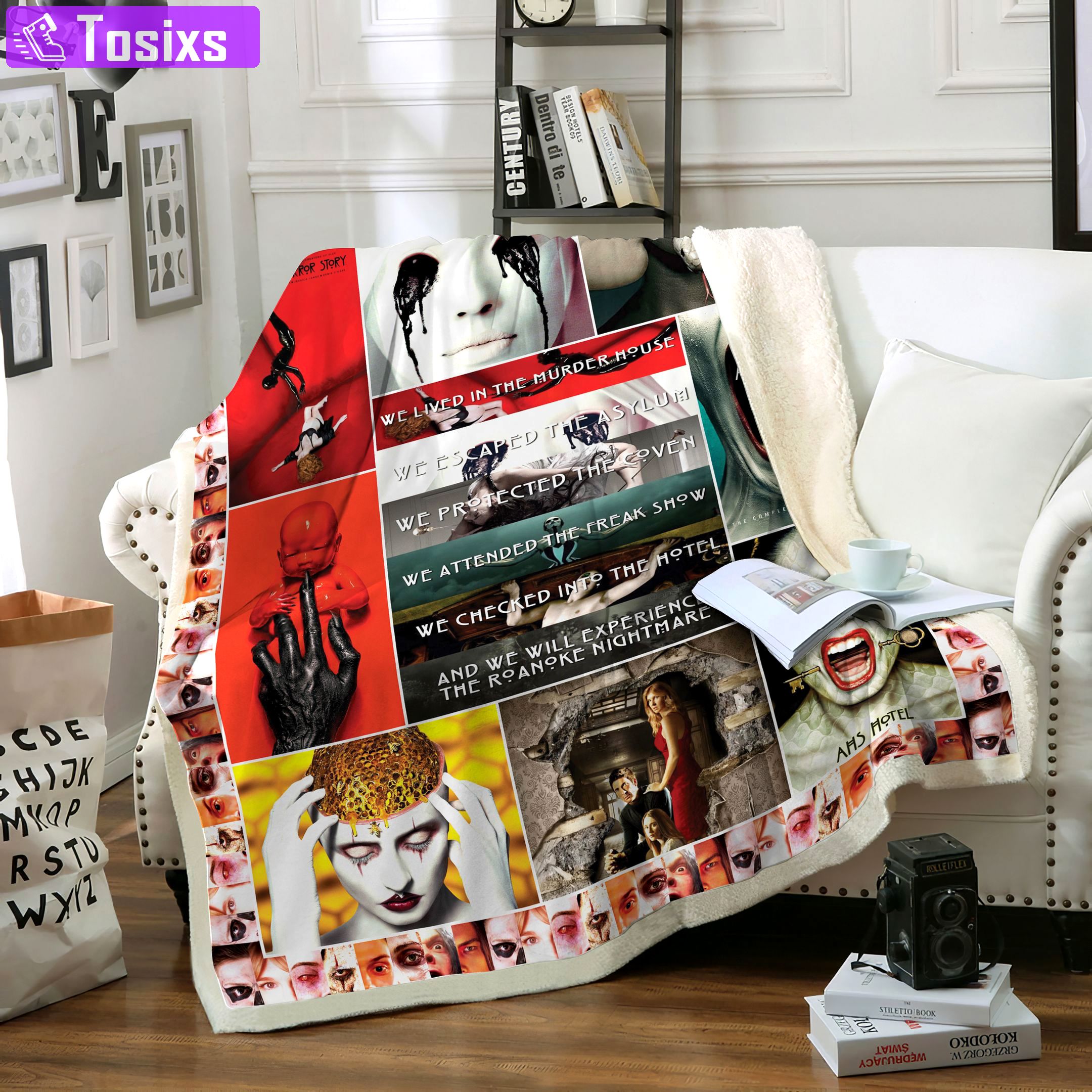 Halloween decorations film character american horror story halloween quilt blanket fan made all season 3d Quilt Blanket