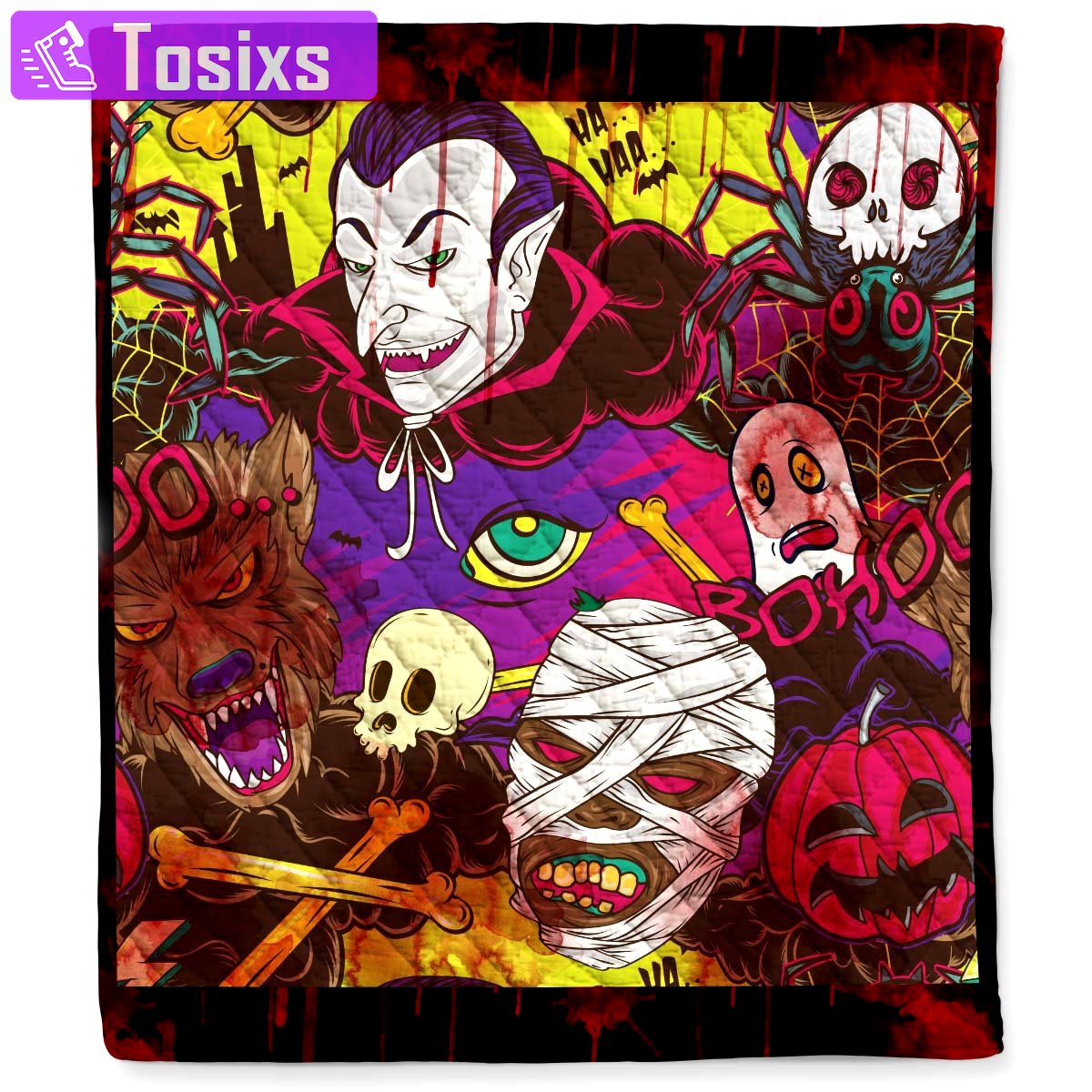 Halloween decorations halloween dracula monsters quilt blanket Quilt Blanket