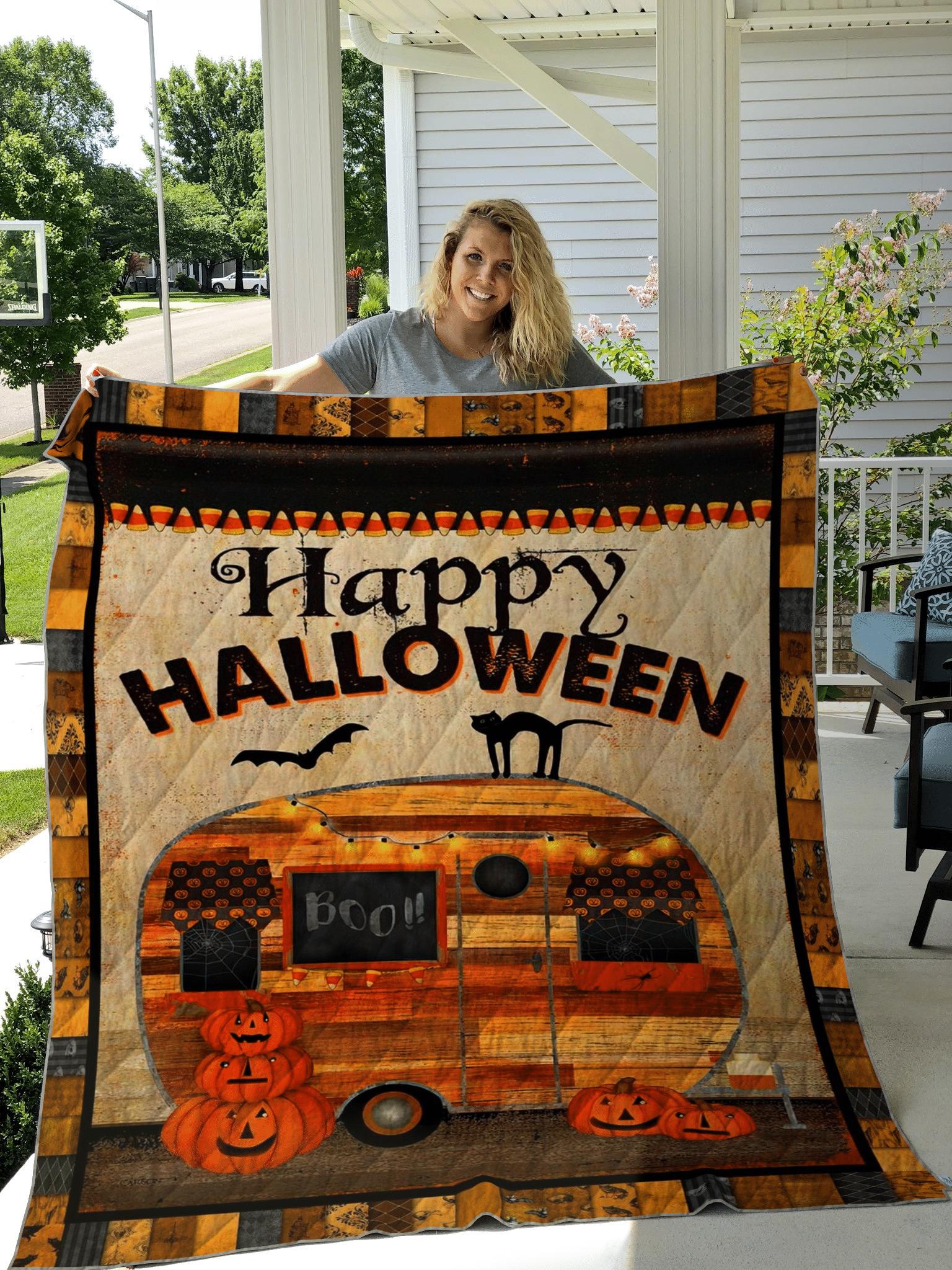 Halloween decorations halloween th1009082cl quilt blanket Quilt Blanket