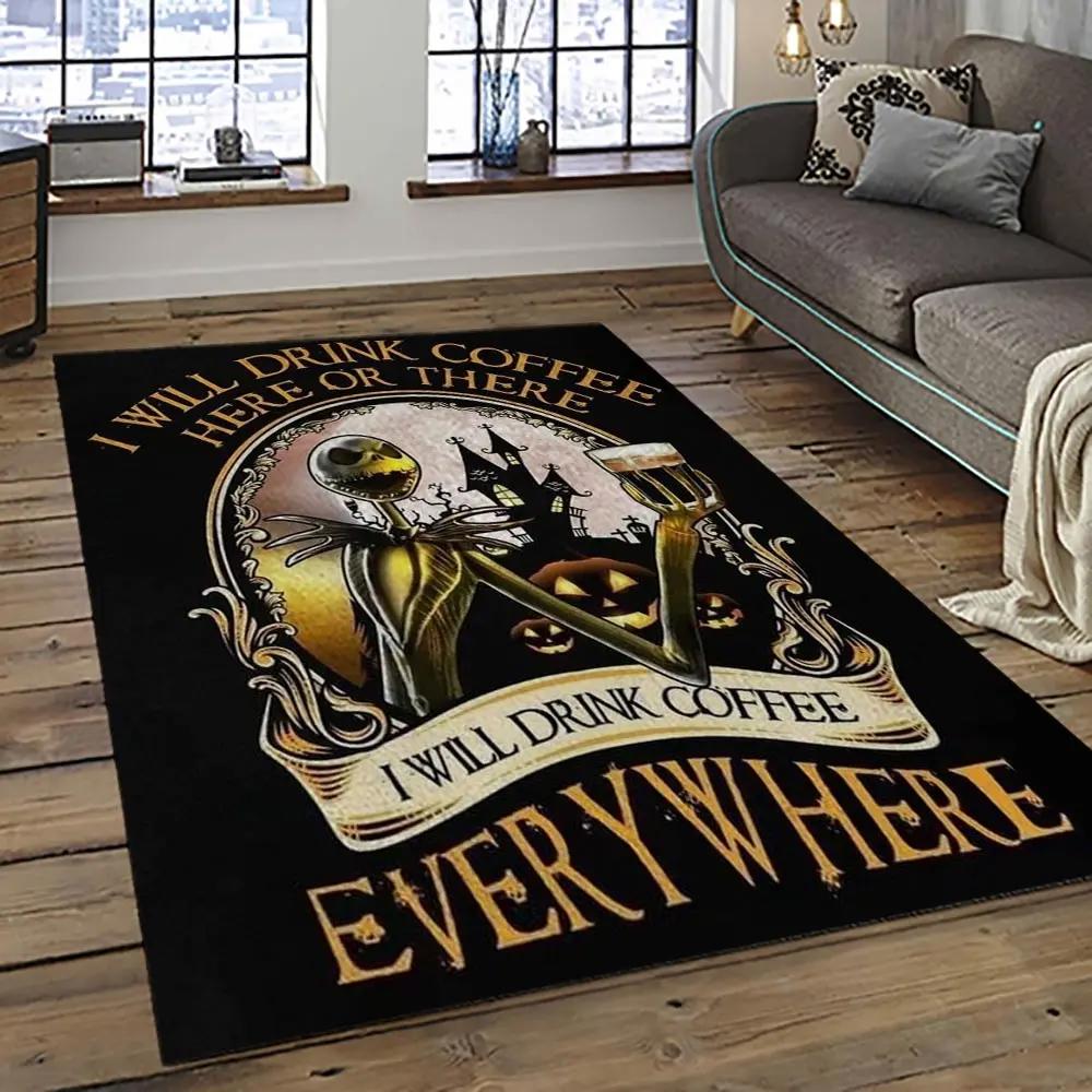 Halloween style pumpkin autumn retangle carpet area rug home decor halloween gift hal19 Rectangle Rug