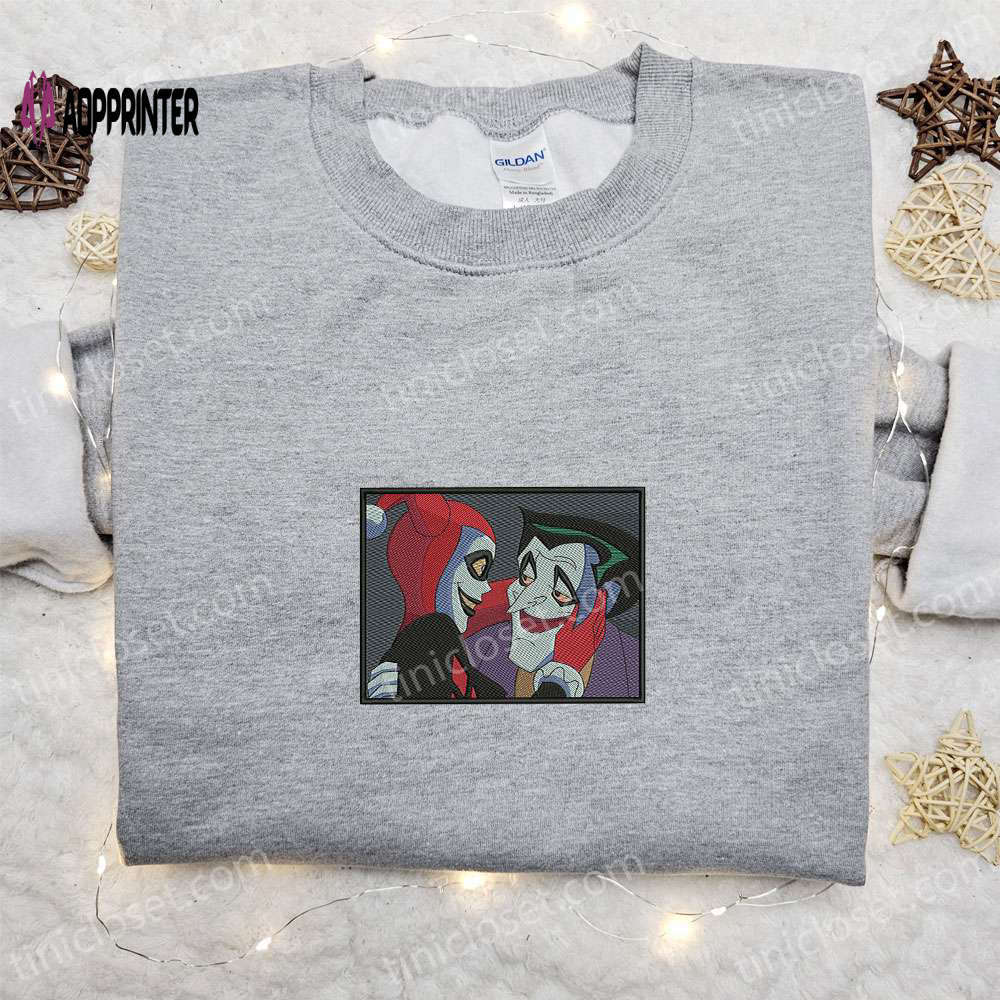 Harley quinn halloween embroidered shirt: best gift for halloween lovers Embroidered Shirt