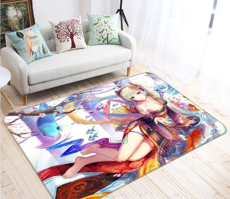 Hatsune miku anime 19 area rug living room and bed room rug rug regtangle carpet floor decor home decor Rectangle Rug