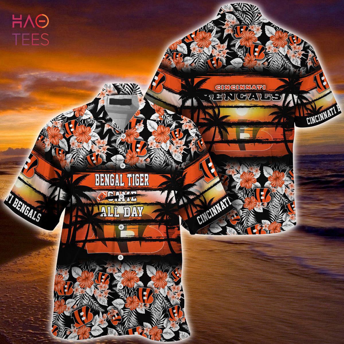 Hawaiian shirt cincinnati bengals nfl-summer floral sports enthusiast button t-shirts Hawaii Shirt