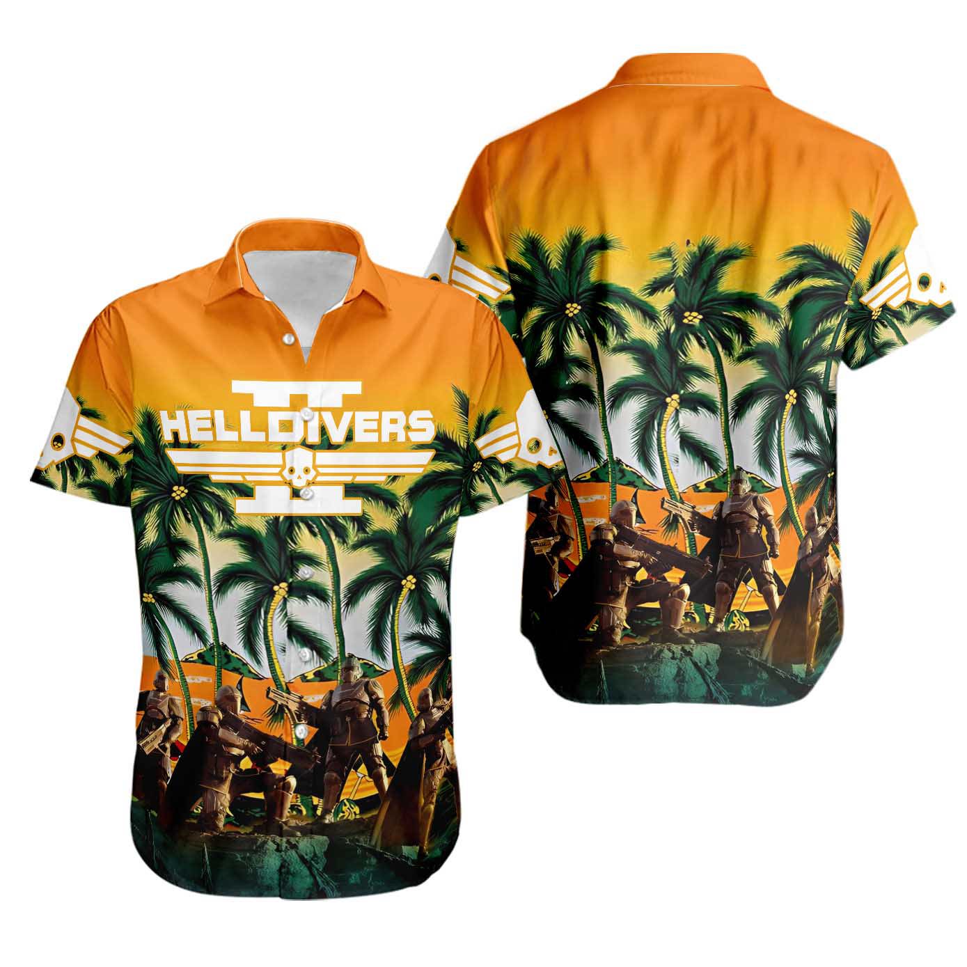 Helldivers hawaiian shirt Hawaii Shirt Shorts & Flip Flops