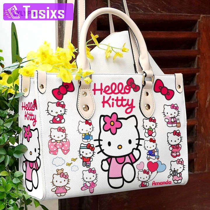 Hello kitty leather hand bag gift for women’s day: stylish women s day ch gift – limited edition 3702 Women Leather Hand Bag