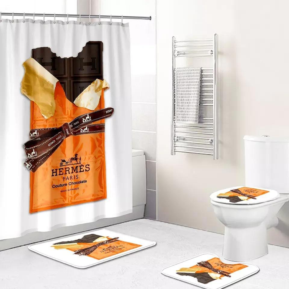 Hermes bathroom sets hypebeast bath mat home decor luxury fashion brand Bathroom Set