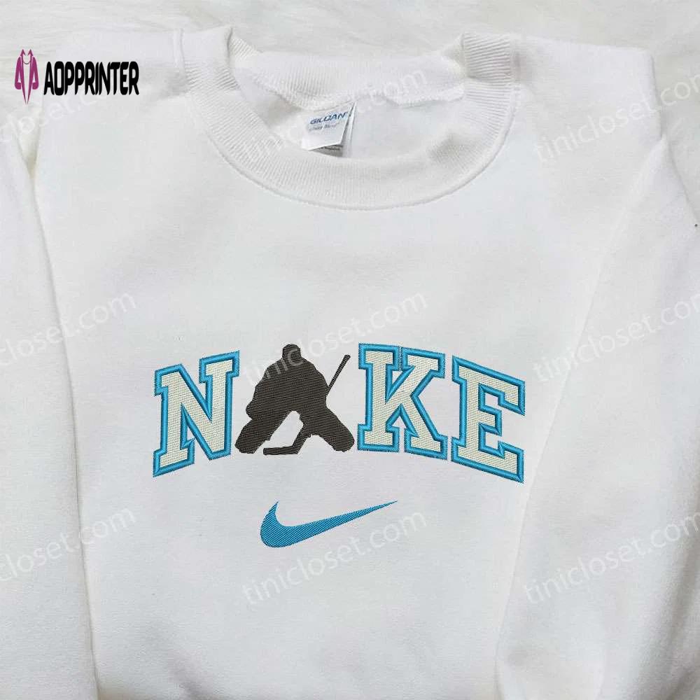 Hockey x nike embroidered shirt: custom unique gift for sports fans Embroidered Shirt