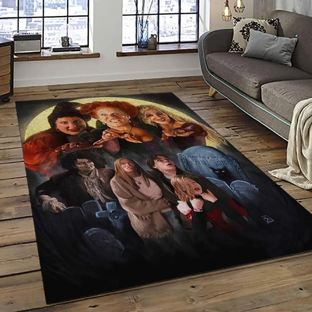 Hocus pocus supernatural comedy film movie carpet area rug home decor halloween gift best present for friends hps22 Rectangle Rug