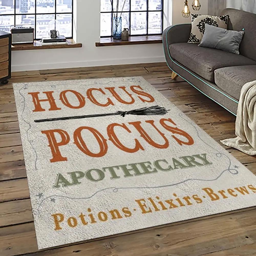 Hocus pocus supernatural comedy film movie carpet area rug home decor halloween gift best present for friends hps3 Rectangle Rug