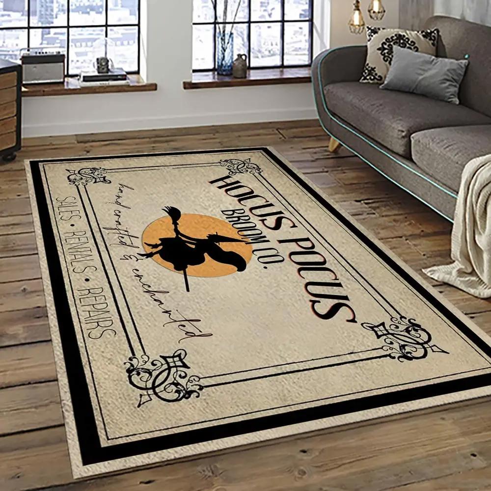 Hocus pocus supernatural comedy film movie carpet area rug home decor halloween gift best present for friends hps4 Rectangle Rug