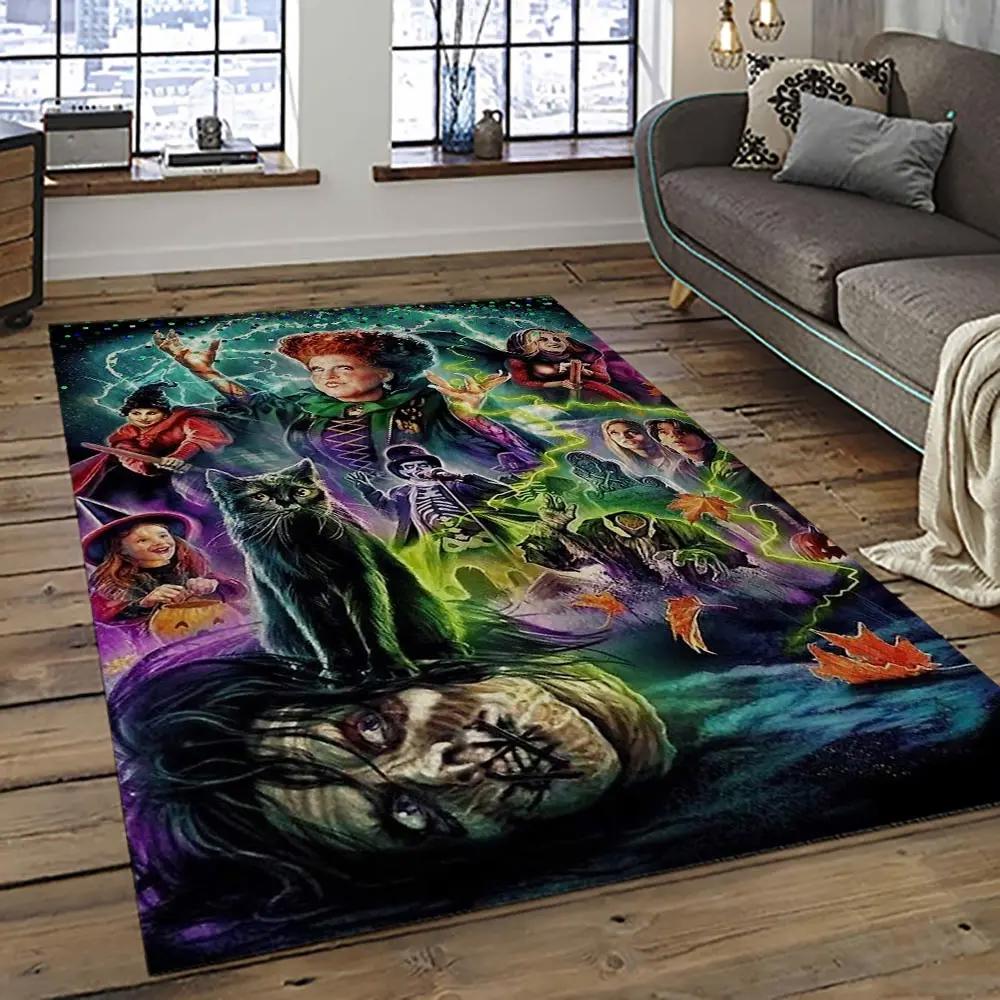 Hocus pocus supernatural comedy film movie carpet area rug home decor halloween gift best present for friends hps43 Rectangle Rug