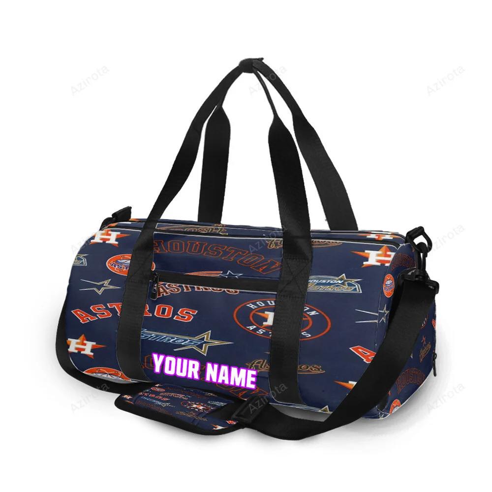 Houston astros emblem v3 personalized name travel bag gym bag 844 Travel Bag