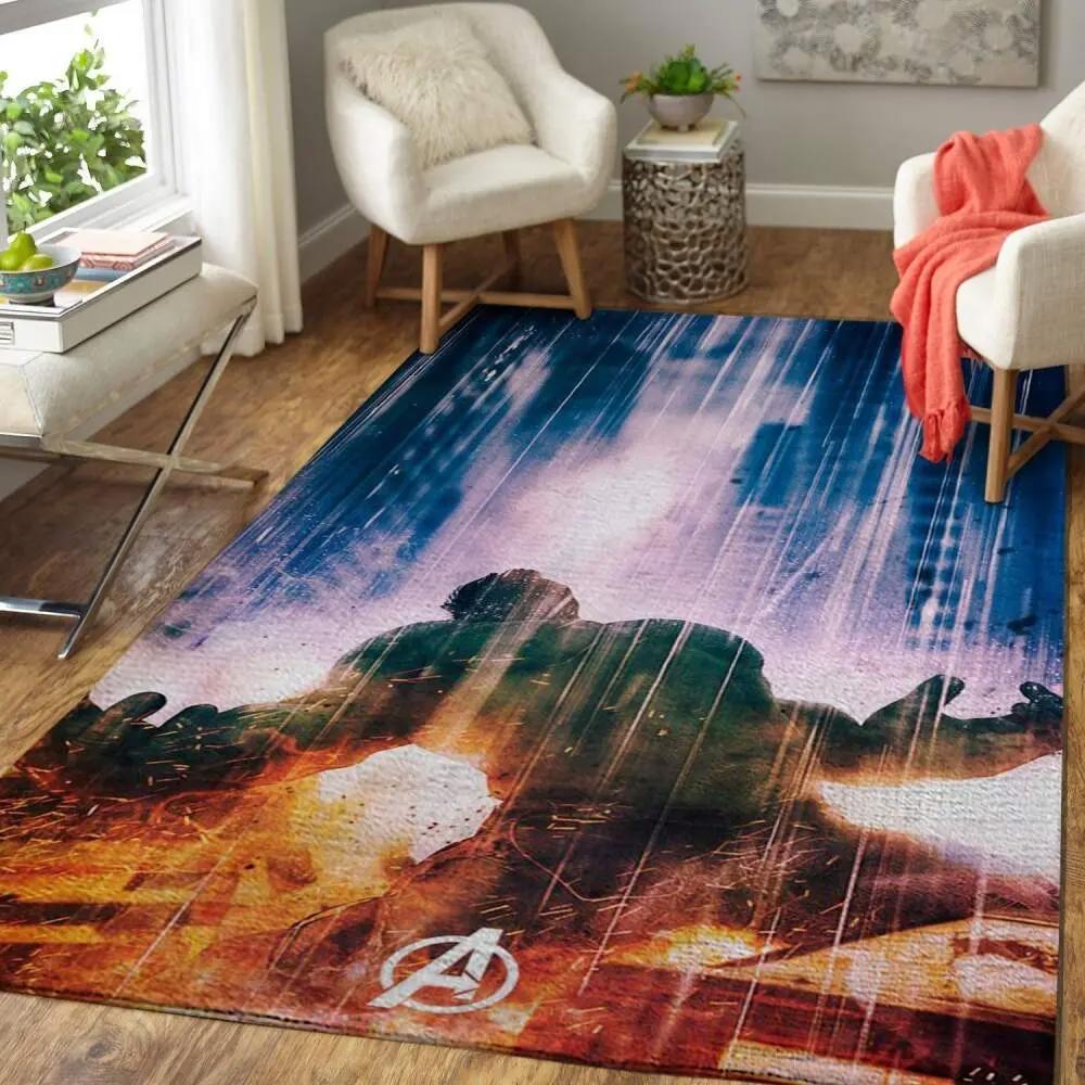 Hulk area rug marvel movie rug regtangle carpet floor decor home decor Rectangle Rug