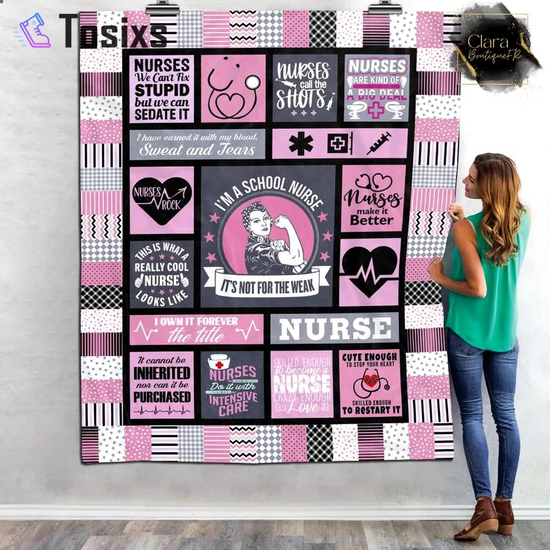 I’m a nurse it’s not for weak we can do it fleece blanket, mink sherpa blanket, nurse blanket, gift for nurse, nurse life quilt Quilt Blanket