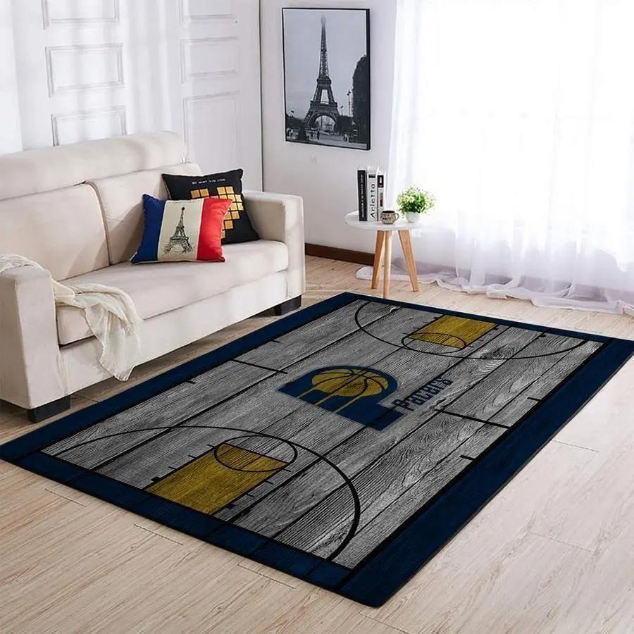 Indiana pacers area rug nba carpet living room rug regtangle carpet v4612 Rectangle Rug