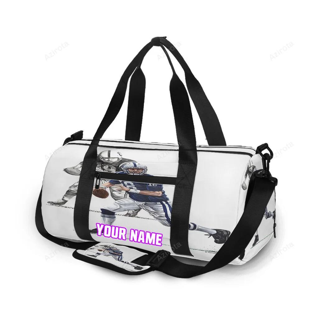 Indianapolis colts peyton manning2 personalized name travel bag gym bag 491 Travel Bag