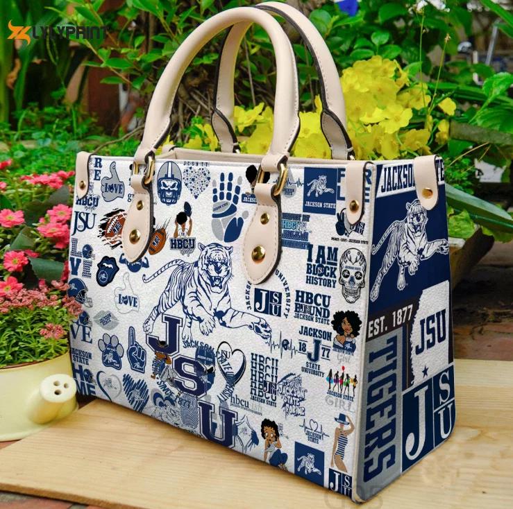 Jackson state tigers leather handbag for women gift 2256 Women Leather Hand Bag