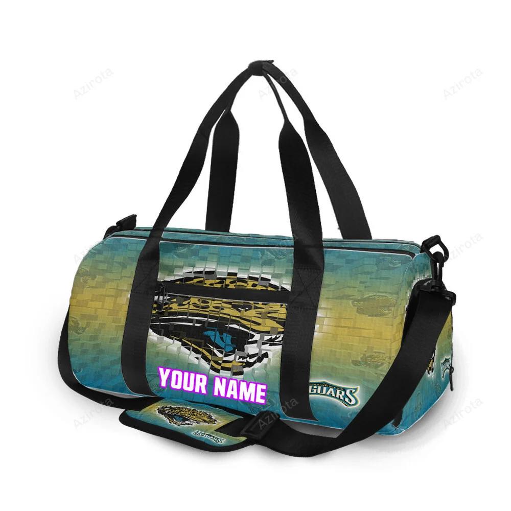 Jacksonville jaguars emblem v4 personalized name travel bag gym bag 307 Travel Bag