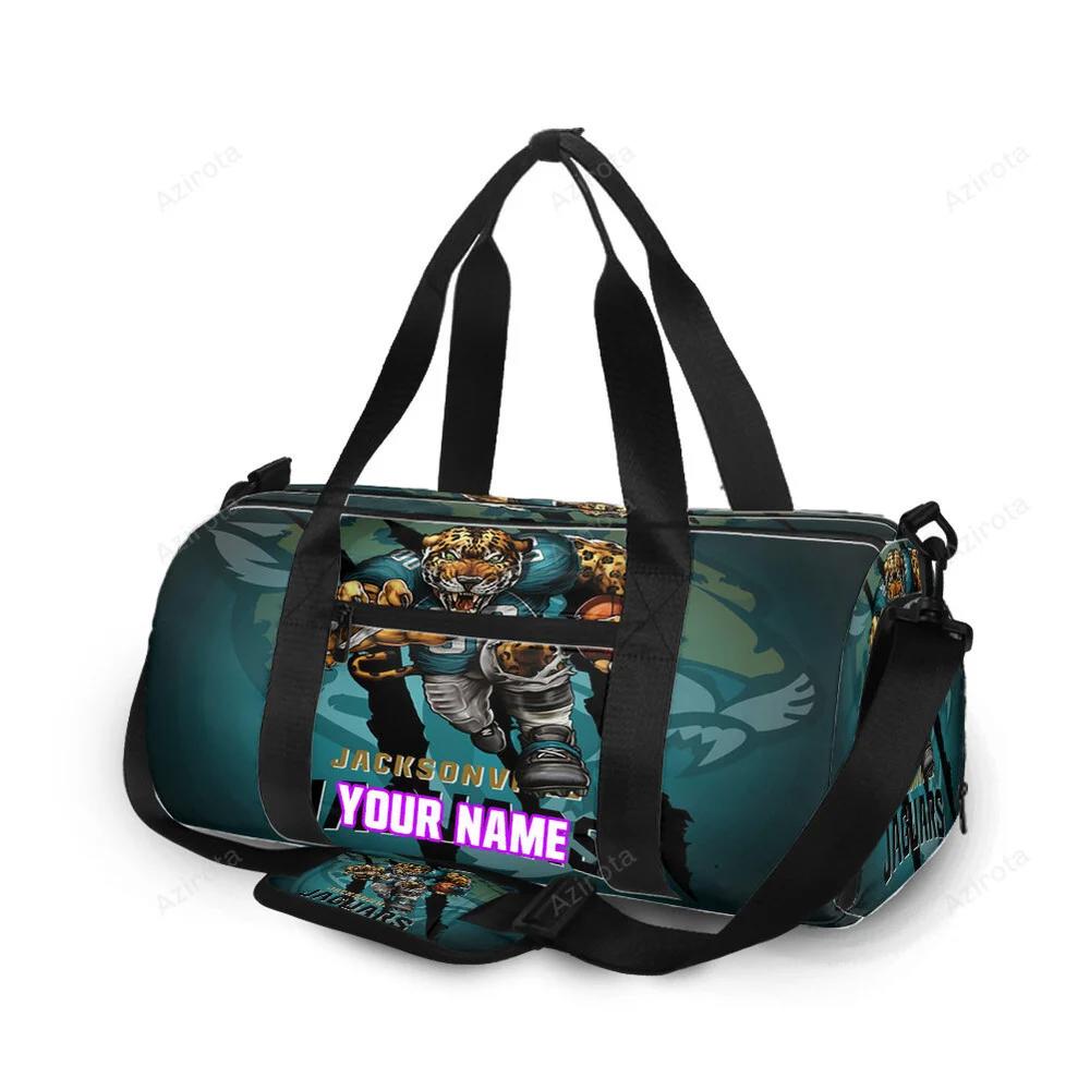 Jacksonville jaguars mascot v2 personalized name travel bag gym bag 1172 Travel Bag