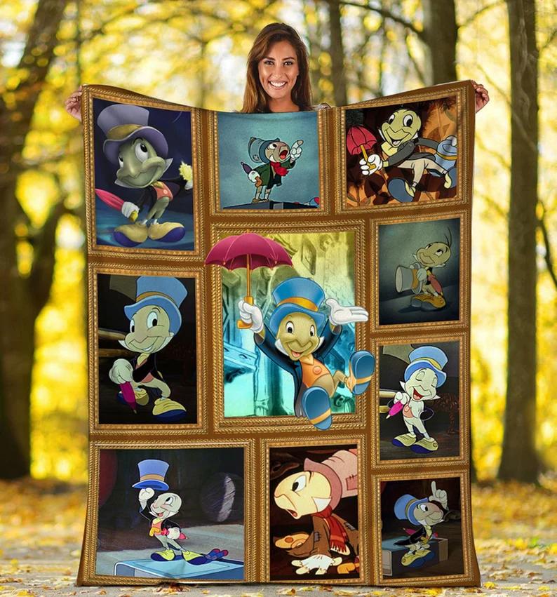 Jiminy cricket fleece blanket quilt the adventures of pinocchio fleece blanket quilt Quilt Blanket