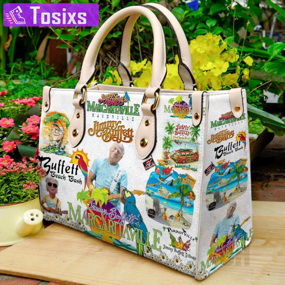 Jimmy buffett 3 leather handbag gift for women 4509 Women Leather Hand Bag