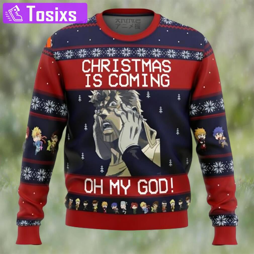 Jojo?s bizarre adventure joseph joestar oh my god ugly christmas sweater Christmas Ugly Sweater