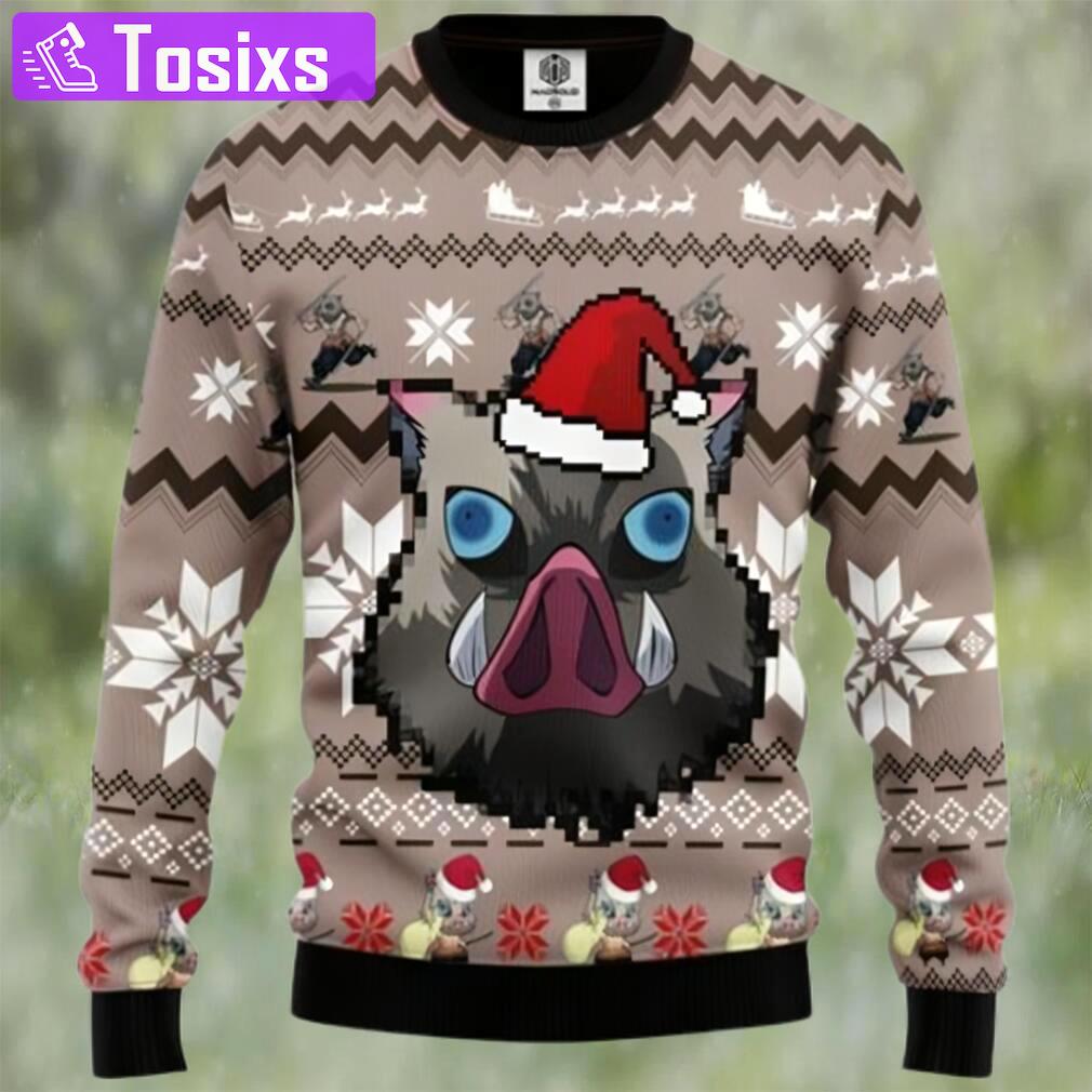 Kimetsu no yaiba hashibira demon slayer chibi demon slayer ugly christmas sweater Christmas Ugly Sweater