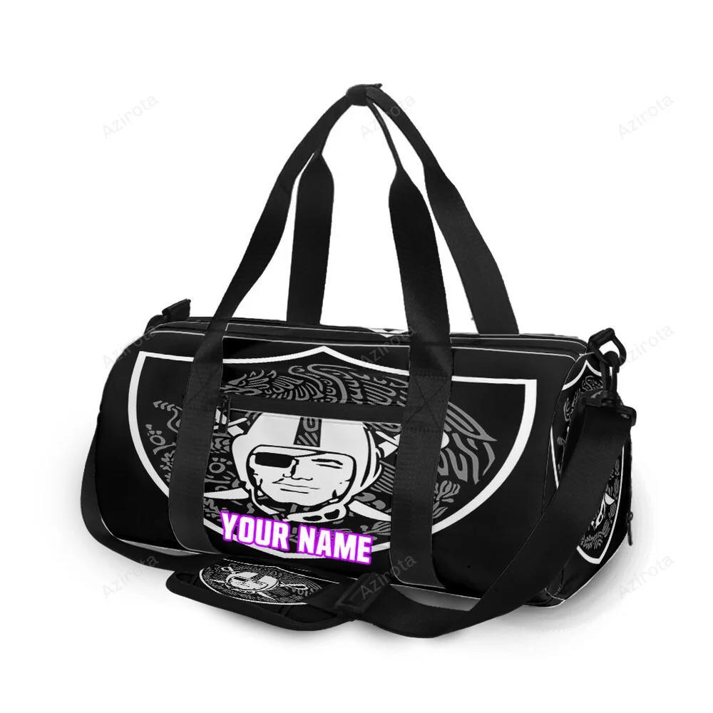 Las vegas raiders logo art2 personalized name travel bag gym bag 1487 Travel Bag