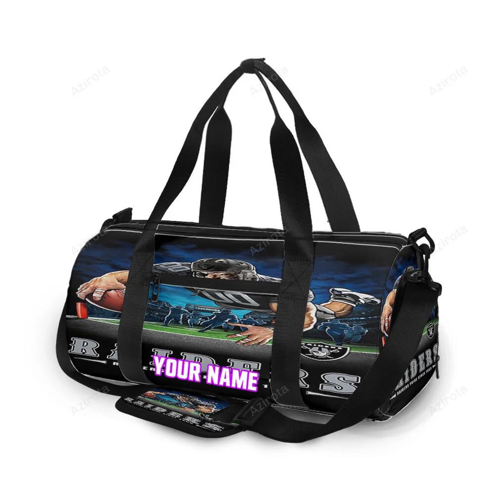 Las vegas raiders man pride since 1960 personalized name travel bag gym bag 1472 Travel Bag