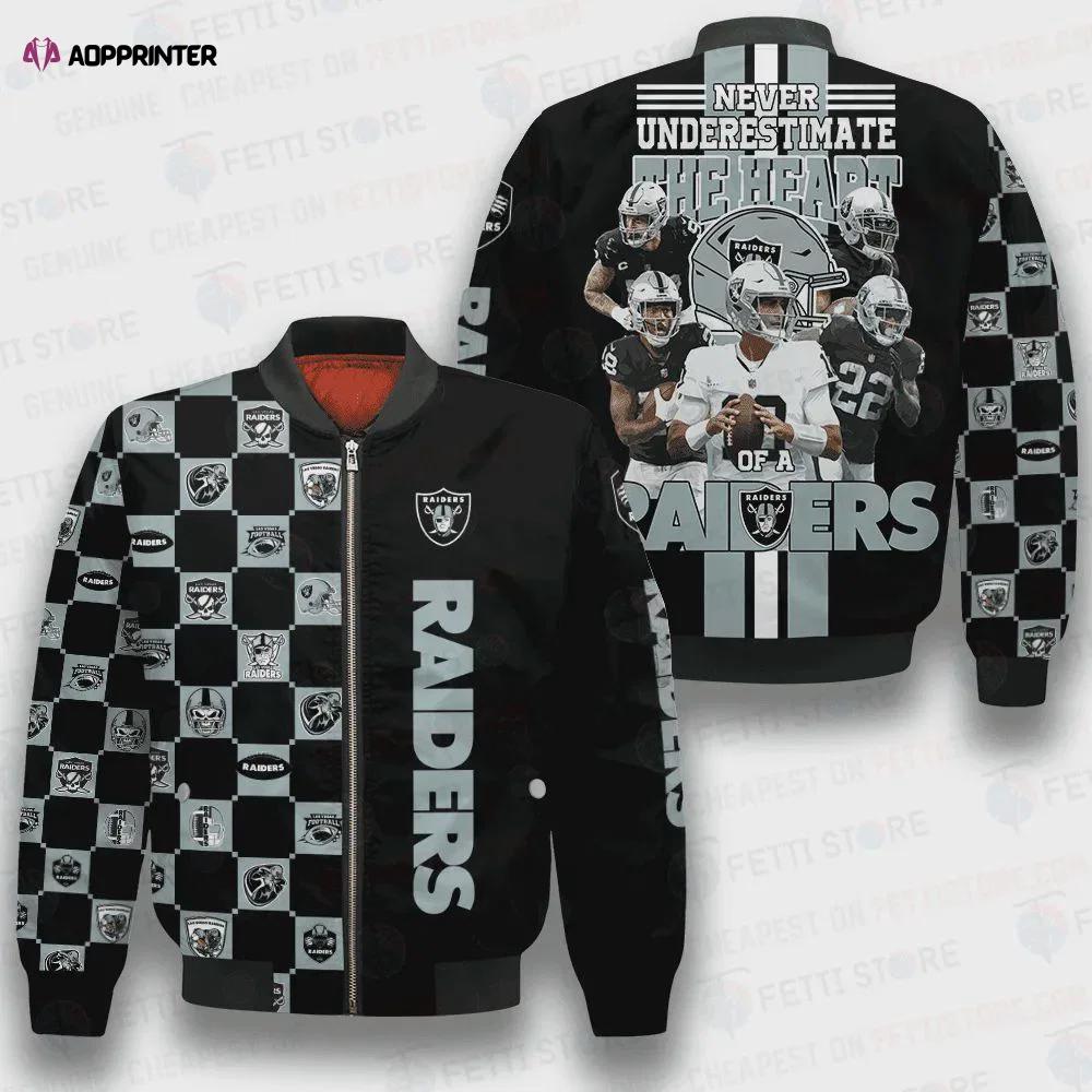 Las vegas raiders nfl 2023 unisex aop bomber jacket Bomber Jacket