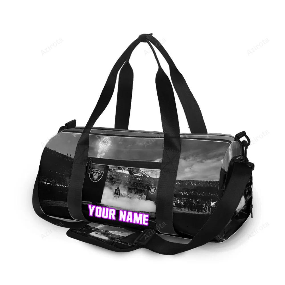 Las vegas raiders stadium personalized name travel bag gym bag 40 Travel Bag