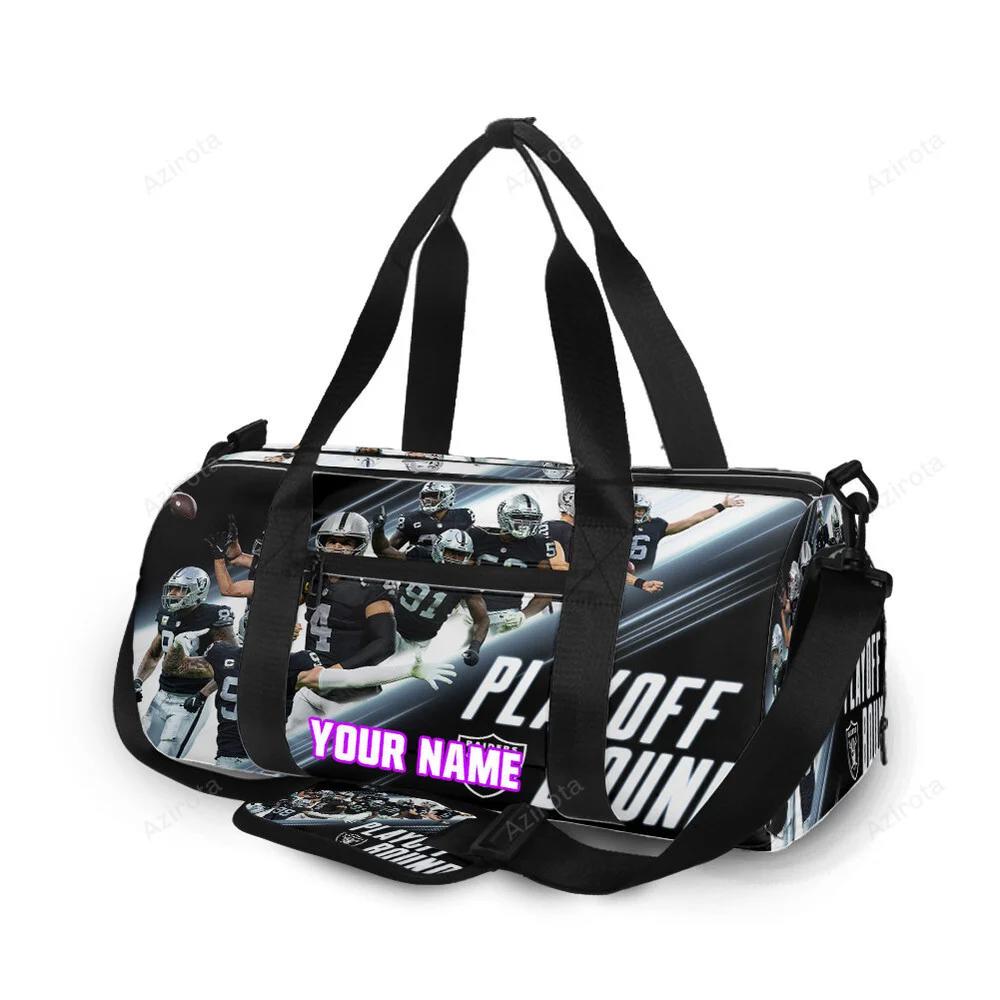 Las vegas raiders team art2 personalized name travel bag gym bag 474 Travel Bag